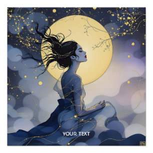 Pôster Lua das Mulheres Bonitas Fantasy
