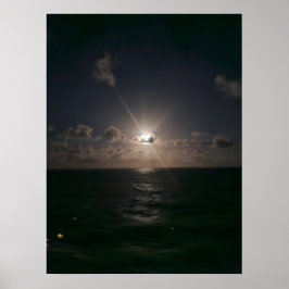 Poster Lua de cheio no mar