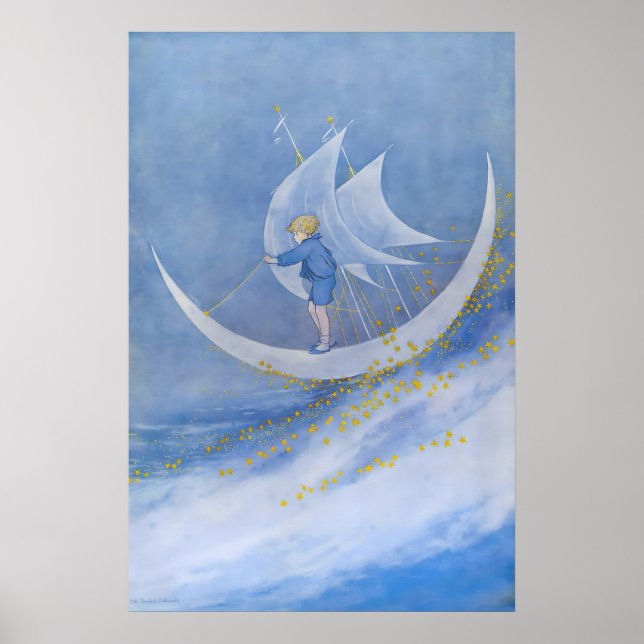 Poster Lua de Conto de Fadas Estampa Garoto Caprichoso na (Frente)