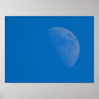 Poster Lua de inverno azul