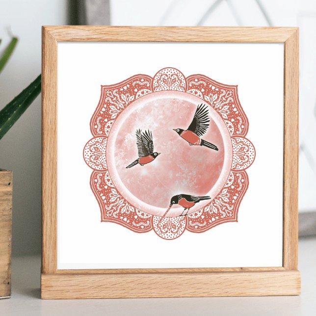 Poster Lua do worm de cheio | Ilustração da Lua de Marcha (Criador carregado)