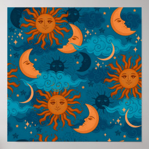 Poster Lua e estrelas