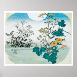 Pôster Lua e flores