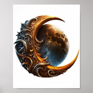 Poster Lua lunar ouro