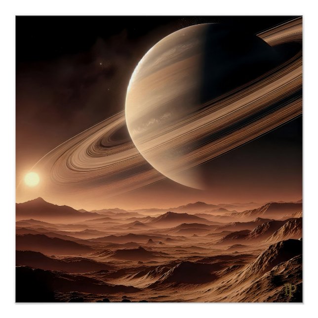 Pôster Lua Rocky de um Gigante Anel (Frente)