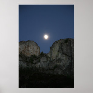 Pôster Lua sobre a rocha do Seneca, West Virginia