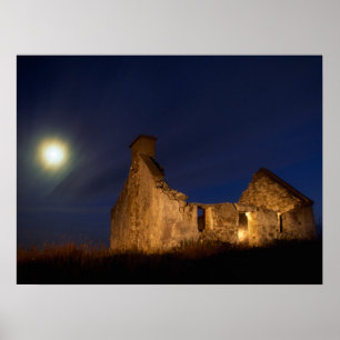 Poster Lua Sobre as Ruínas de Cabana Condado de Galway,