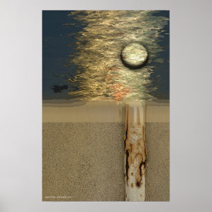 Poster Lua sobre o vidoeiro por Gregory Gallo