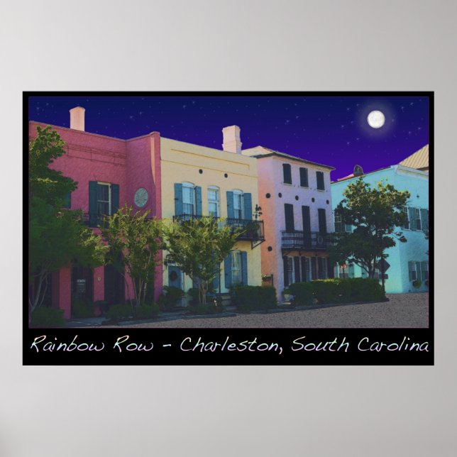 Poster Lua sobre Rainbow Row (Frente)