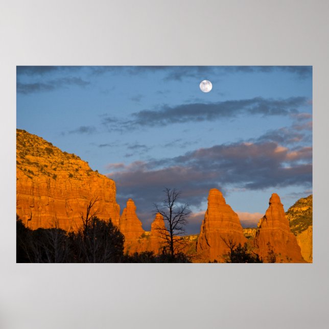 Poster Lua sobre Sedona, Arizona 2222 (Frente)