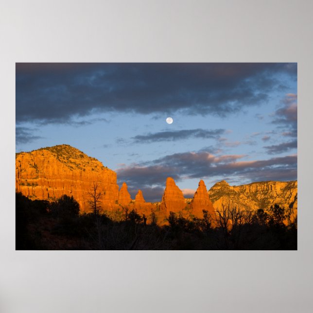 Poster Lua sobre Sedona, Arizona 2226 (Frente)