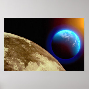 Poster Lua, Terra e Sol