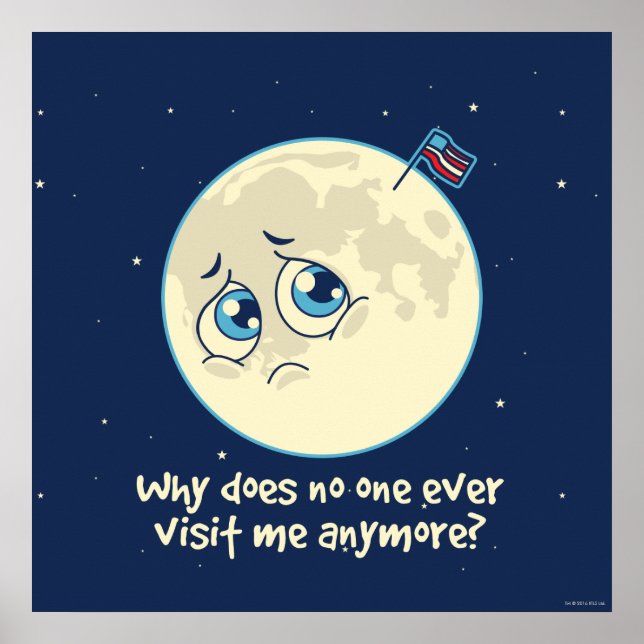 Pôster Lua triste (Frente)