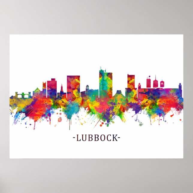 Poster Lubbock Skyline (Frente)