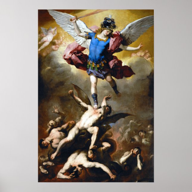Poster Luca Giordano A Queda dos Anjos Rebeldes (Frente)