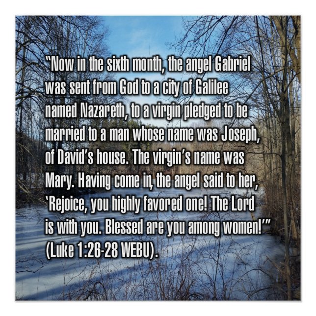Pôster Lucas 1:26-28 WEBU (Frente)