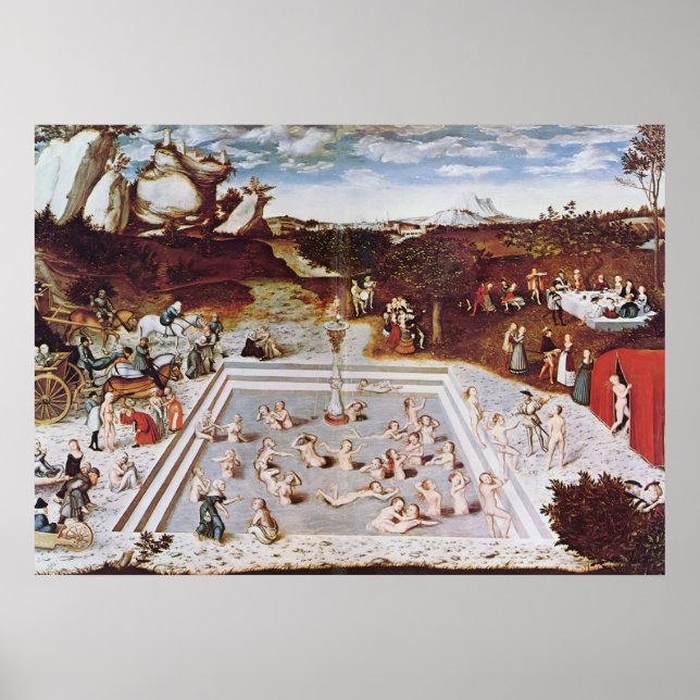Pôster Lucas Cranach, O Velho, A Fonte Da Juventude (Frente)