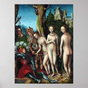 Poster Lucas Cranach, o Velho O Acórdão de Paris