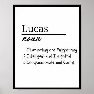 Poster Lucas, Menino Definição de Nome Personalizado