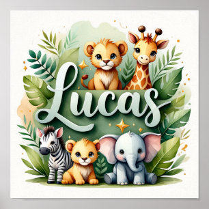 Poster Lucas Safari Nursery Wall Art