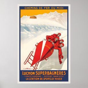 Poster Luchon-Superbagneres A Estação De Esportes De Inve