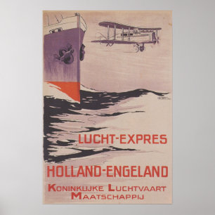 Poster Lucht-Expresso de KLM do poster das viagens