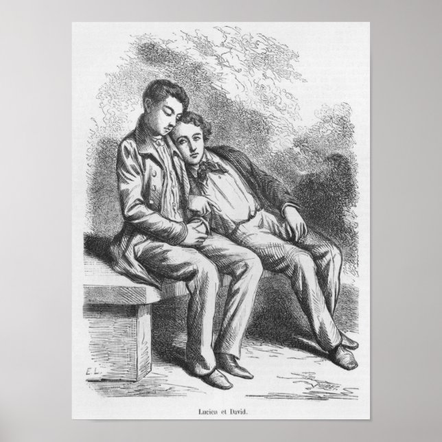 Poster Lucien de Rubempre e David Sechard (Frente)