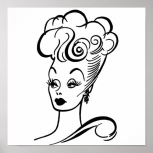 Poster Lucille Ball Caricature