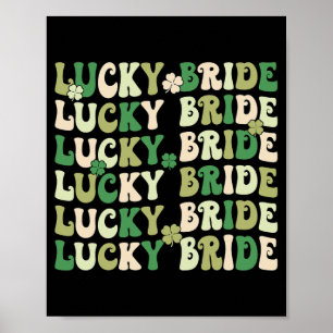 Poster Lucky Bride Groom Correspondente Casais Casamento 