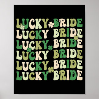 Poster Lucky Bride Groom Correspondente Casais Casamento