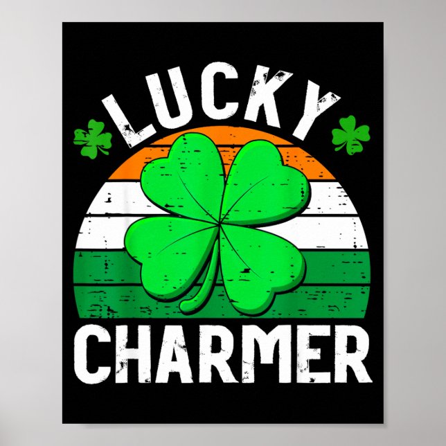 Poster Lucky charmer shirts boys kids girls funny st (Frente)