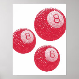 Poster Lucky Disco 8 Rosa, Bola de Disco Lucky, Arte Funk