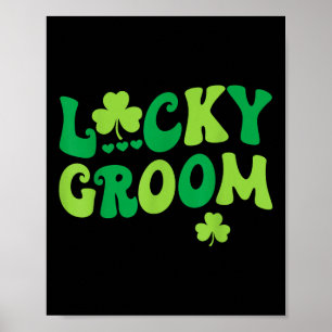 Poster Lucky Groom Node Casais Correspondendo Rua Casamen