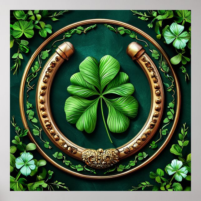 Poster Lucky Horsfere e Clover Design (Frente)