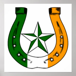 Pôster lucky irish horseshoe.