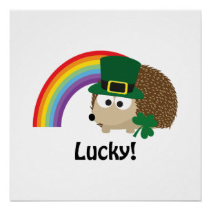 Pôster Lucky Leprechaun Hedgehog