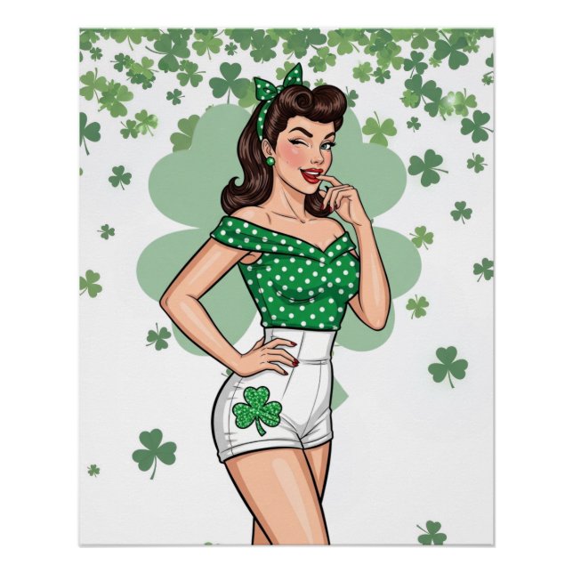 Pôster Lucky Retro Glam (Frente)