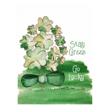 Lucky Shamrock Clover Watercolor
