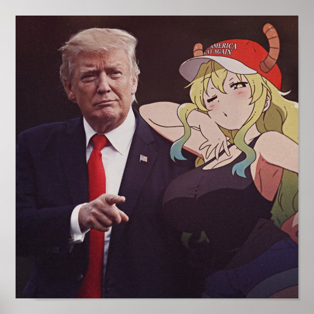 Poster Lucoa Quetzalcoatl feat Donald Trump (Frente)