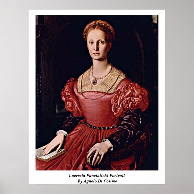 Poster Lucrezia Panciatichi Retrato De Angelo Bronzino (Frente)