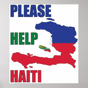Pôster Lucros a - ajude por favor Haiti