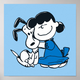 Poster Lucy Hugging Snoopy