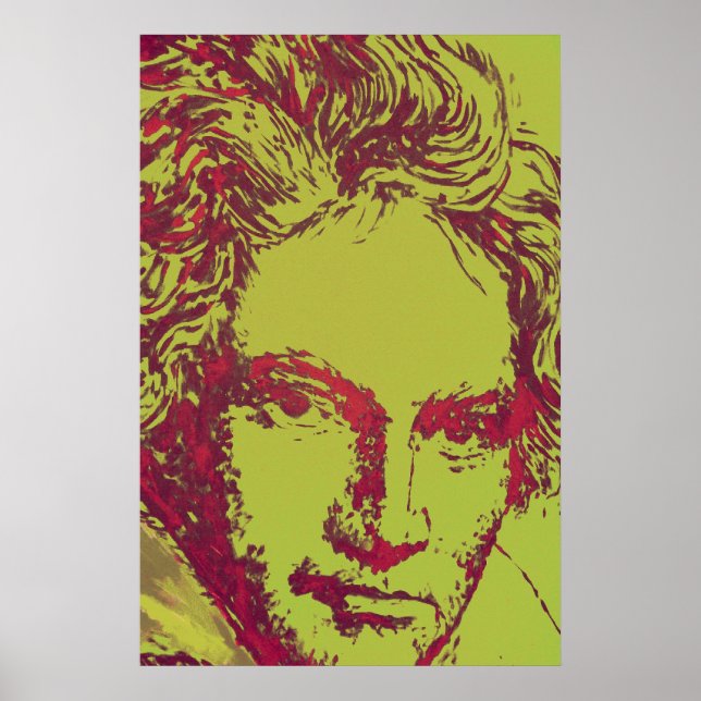 Pôster Ludwig Van Beethoven Arte Digital (Frente)