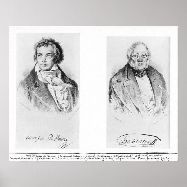 Poster Ludwig van Beethoven & Francois-Antoine Habeneck (Frente)