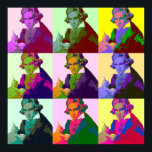Pôster Ludwig Van Beethoven Pop Art<br><div class="desc">Beethoven (1770-1827) era um compositor e pianista clássico e romântico</div>