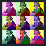 Pôster Ludwig Van Beethoven Pop Art<br><div class="desc">Beethoven (1770-1827) era um compositor e pianista clássico e romântico</div>