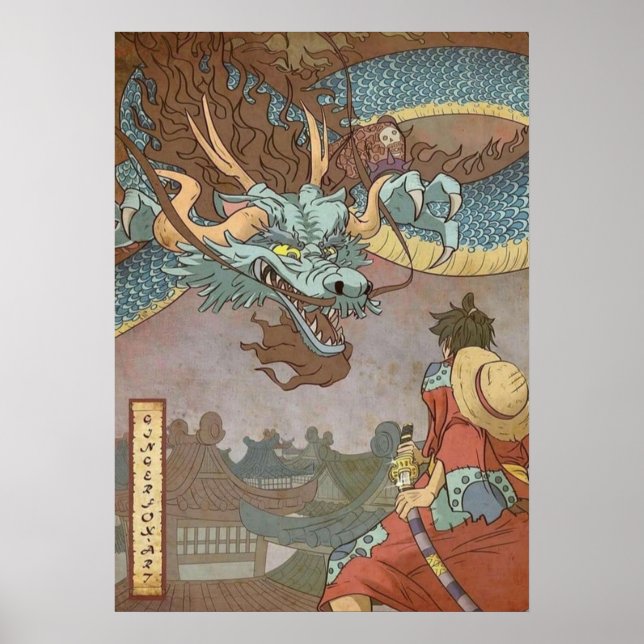 Poster Luffy vs Kaido (Frente)