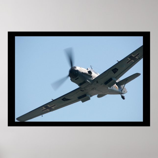 Pôster Luftwaffe Messerschmitt Bf-109 (Frente)