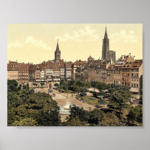 Pôster Lugar de Kleber, Strassburg, Alsácia-Lorena,