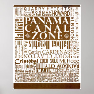 Poster Lugar de PCZ no papel velho com beira
